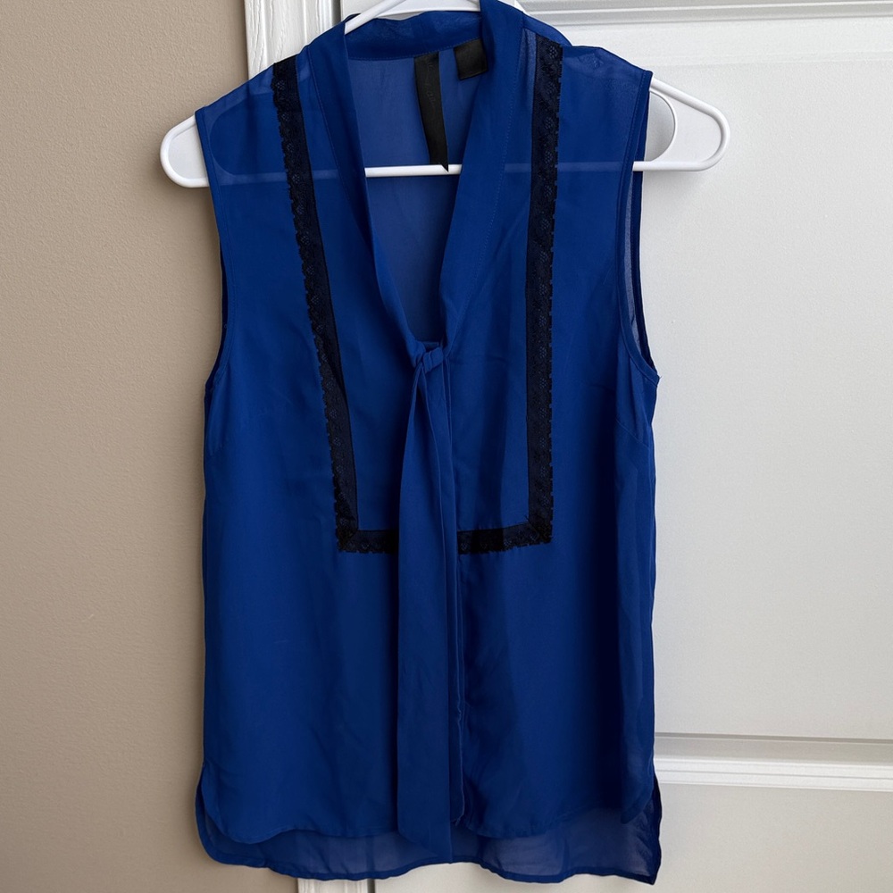 Royal Blue Sleeveless Blouse